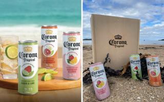 Expectation vs Reality of trying Corona Tropical. Credit: Corona/ Rebecca Carey