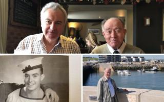 A BRAVE D-Day veteran from west Dorset will be given a fitting send-off by the Royal Navy following his passing at the age of 98. Top: Ronald Murphy pictured with son Barry
