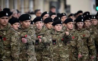 Weymouth's Remembrance Day service and parade took place by the cenotaph on the Esplanade