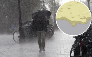 A yellow weather warning has been issued for Dorset
