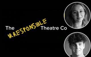 The Irresponsible Theatre Company Logo with headshots of Herbie Hudson and Ella Ritsema