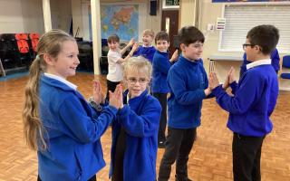 Pupils from Southill Primary School in rehearsal for Romeo and Juliet