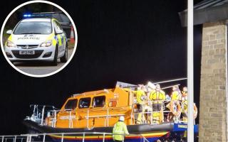 The RNLI and Dorset police were called to search for a man near Swanage