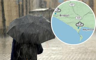 Heavy rain is expected in southern areas of the UK