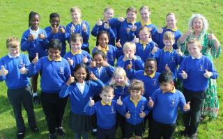Students at St John's CE Primary School celebrated the 'Good' Ofsted report