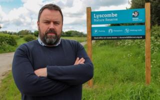 MP Chris Loder at the Lyscombe Farm site