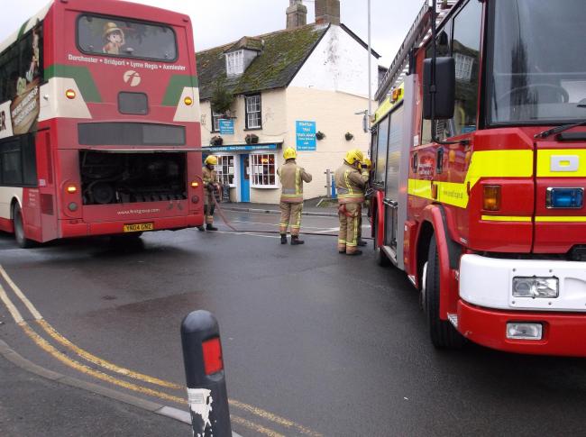 Electrical fault causes bus fire
