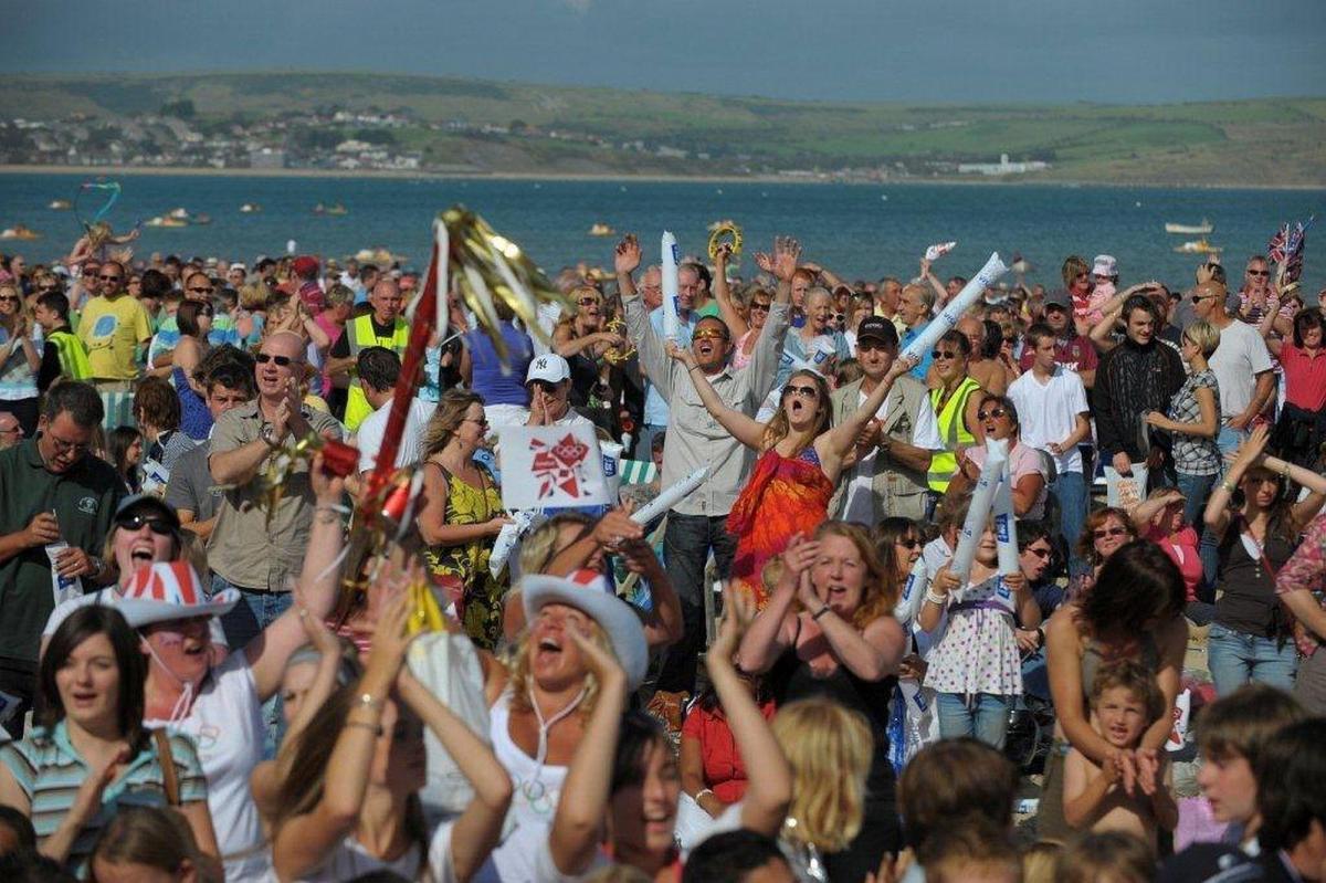 Weymouth welcomes the handover from the Beijing Olympics in 1998