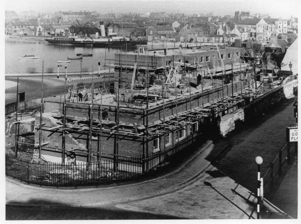 Dorset Echo: Weymouth Fire Station under construction in 1939