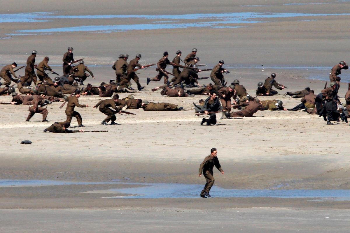Dunkirk filming in France. pictures: PA