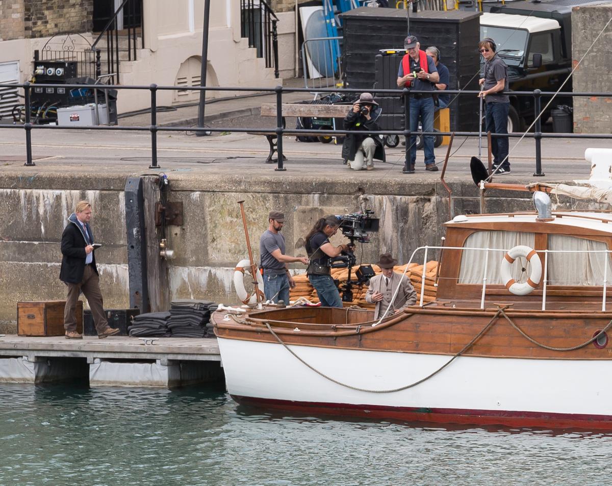 Barry Keoghan filming Dunkirk in Weymouth. Pictures: Stephen Jones