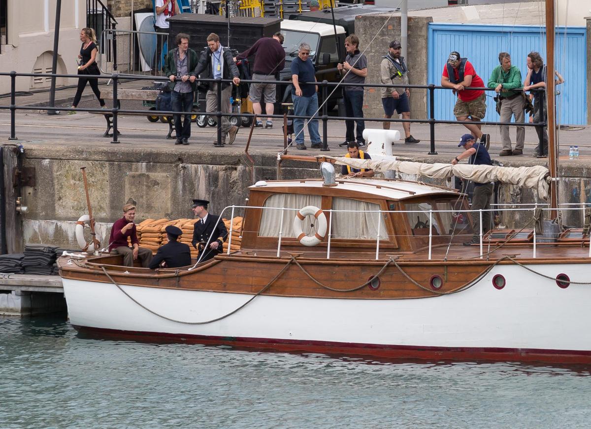 Jack Lowden filming Dunkirk in Weymouth. Pictures: Stephen Jones