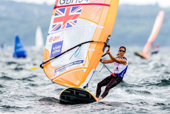 ON THE MOVE: Bryony Shaw is into the women's RS:X gold fleet after picking up her second win Picture: WORLD SAILING/SAILING ENERGY