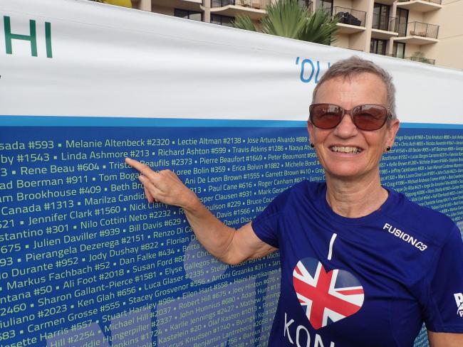 WORLD RECORD: Linda Ashmore has become the oldest woman to swim the English Channel